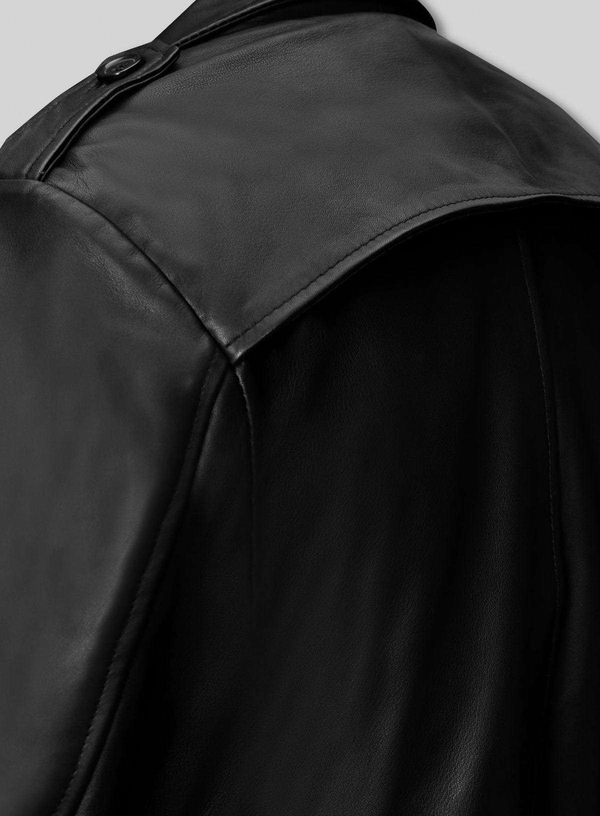 Samuel L. Jackson Shaft Leather Long Coat