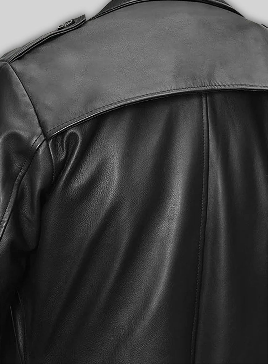 Samuel L. Jackson Shaft Leather Long Coat