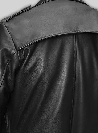 Samuel L. Jackson Shaft Leather Long Coat