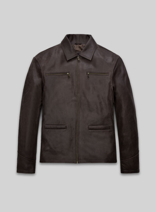 Sam Worthington Kidnapping Mr Heineken Leather Jacket