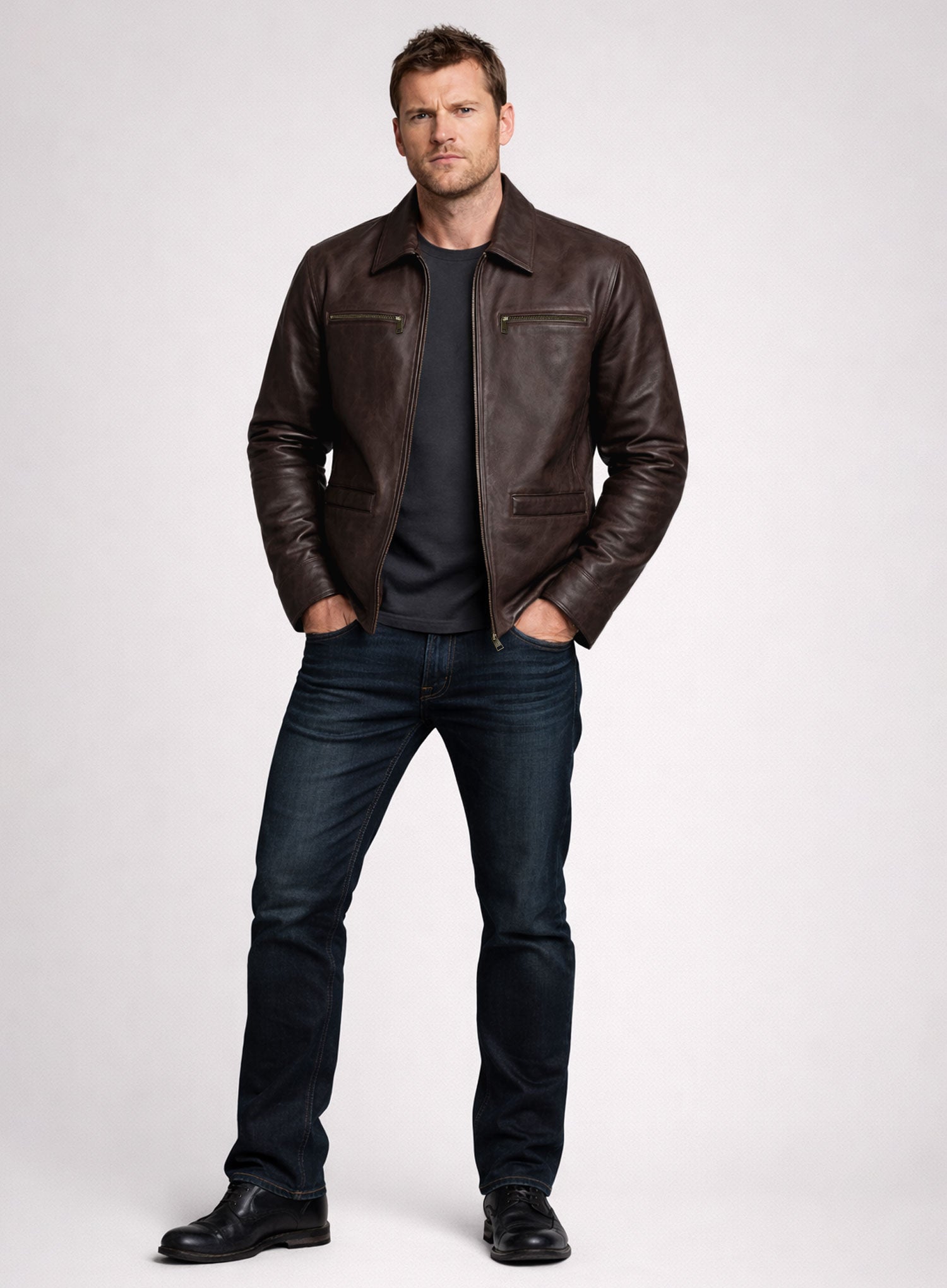 Sam Worthington Kidnapping Mr Heineken Leather Jacket – LeatherCult