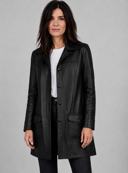 Sandra Bullock Murder by Numbers Leather Trench Coat