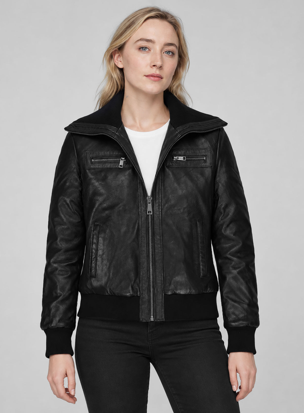 Saoirse Ronan Leather Jacket