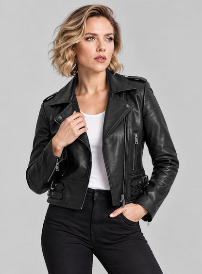 Scarlett Johansson Black Widow Leather Jacket
