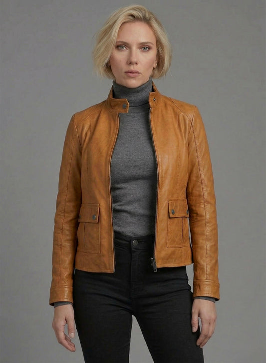 Scarlett Johansson The Avengers Leather Jacket