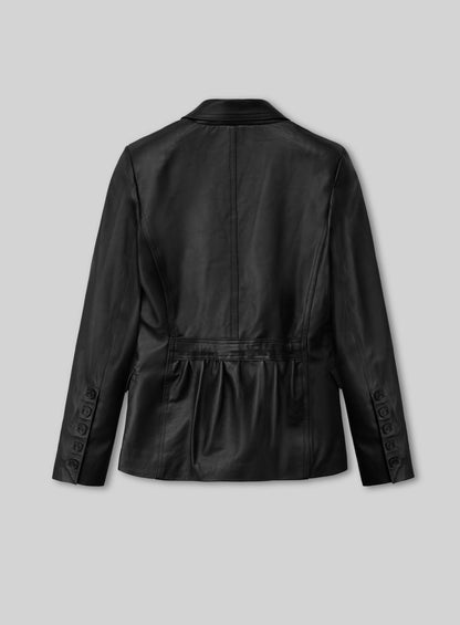 Scarlett Johansson The Winter Soldier Leather Blazer
