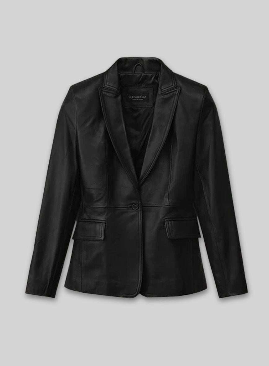 Scarlett Johansson The Winter Soldier Leather Blazer