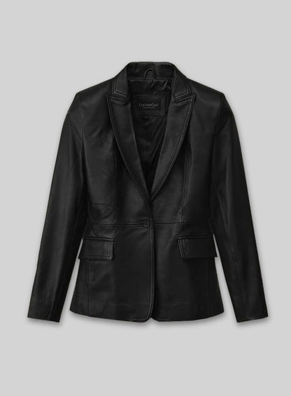 Scarlett Johansson The Winter Soldier Leather Blazer