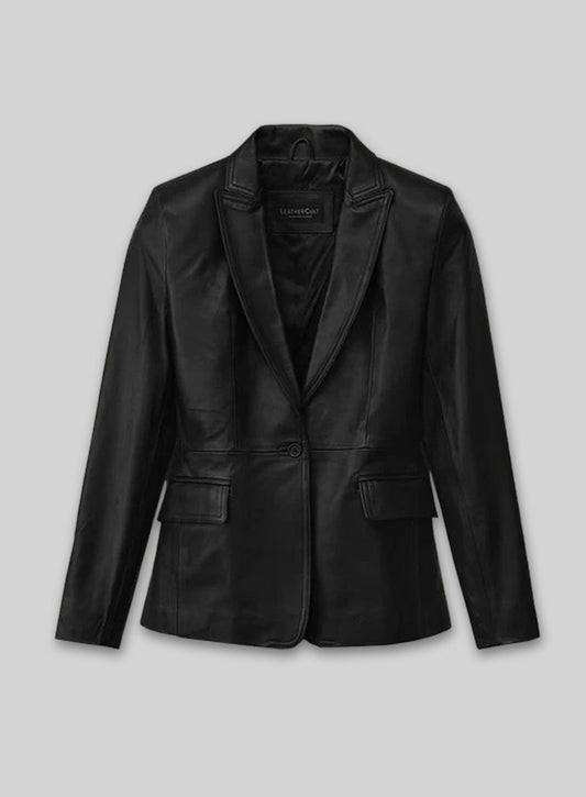 Scarlett Johansson The Winter Soldier Leather Blazer