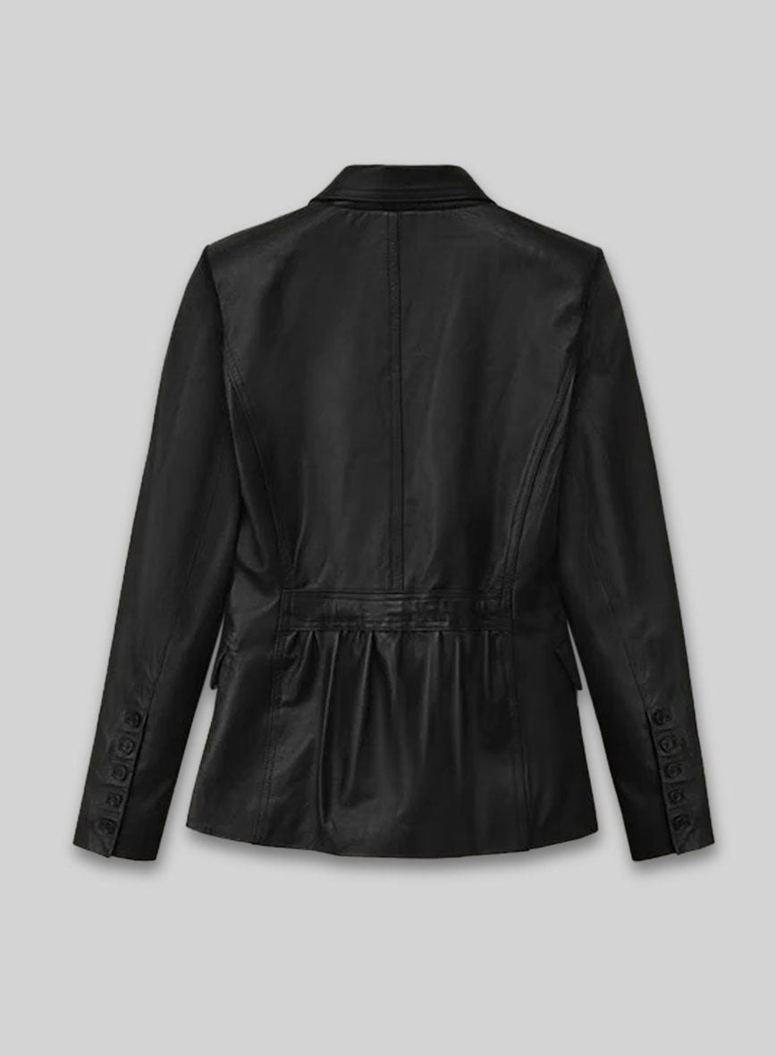 Scarlett Johansson The Winter Soldier Leather Blazer