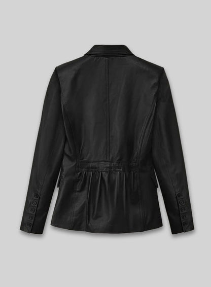 Scarlett Johansson The Winter Soldier Leather Blazer