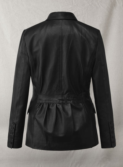 Scarlett Johansson The Winter Soldier Leather Blazer - LeatherCult