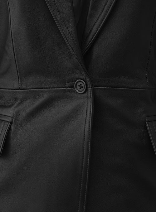 Scarlett Johansson The Winter Soldier Leather Blazer - LeatherCult