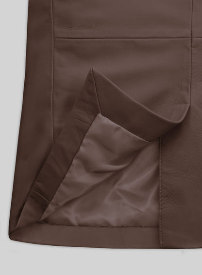 Scottish Brown Lambskin Leather Blazer