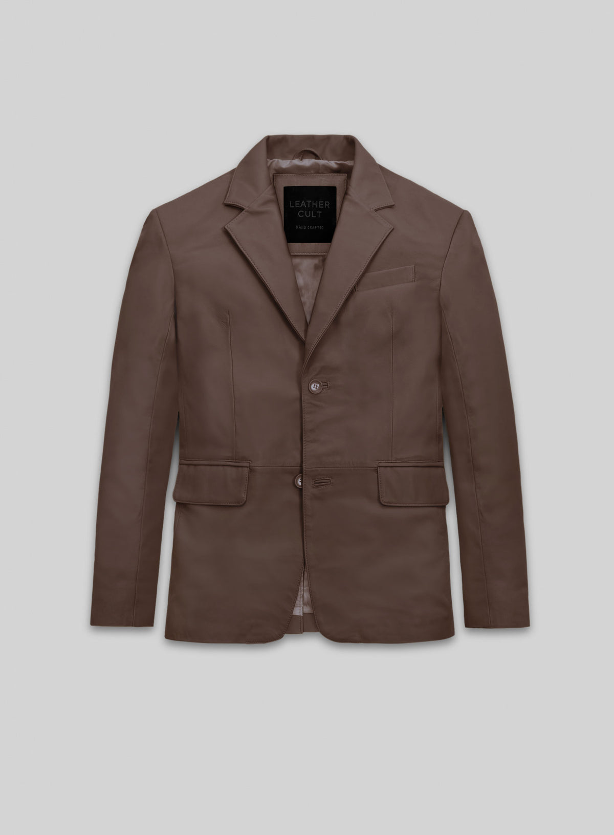 Scottish Brown Lambskin Leather Blazer