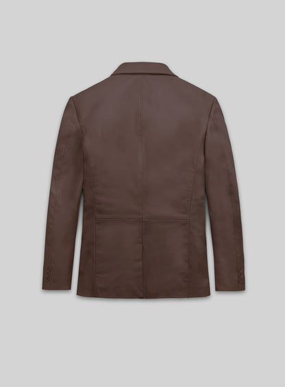 Scottish Brown Lambskin Leather Blazer