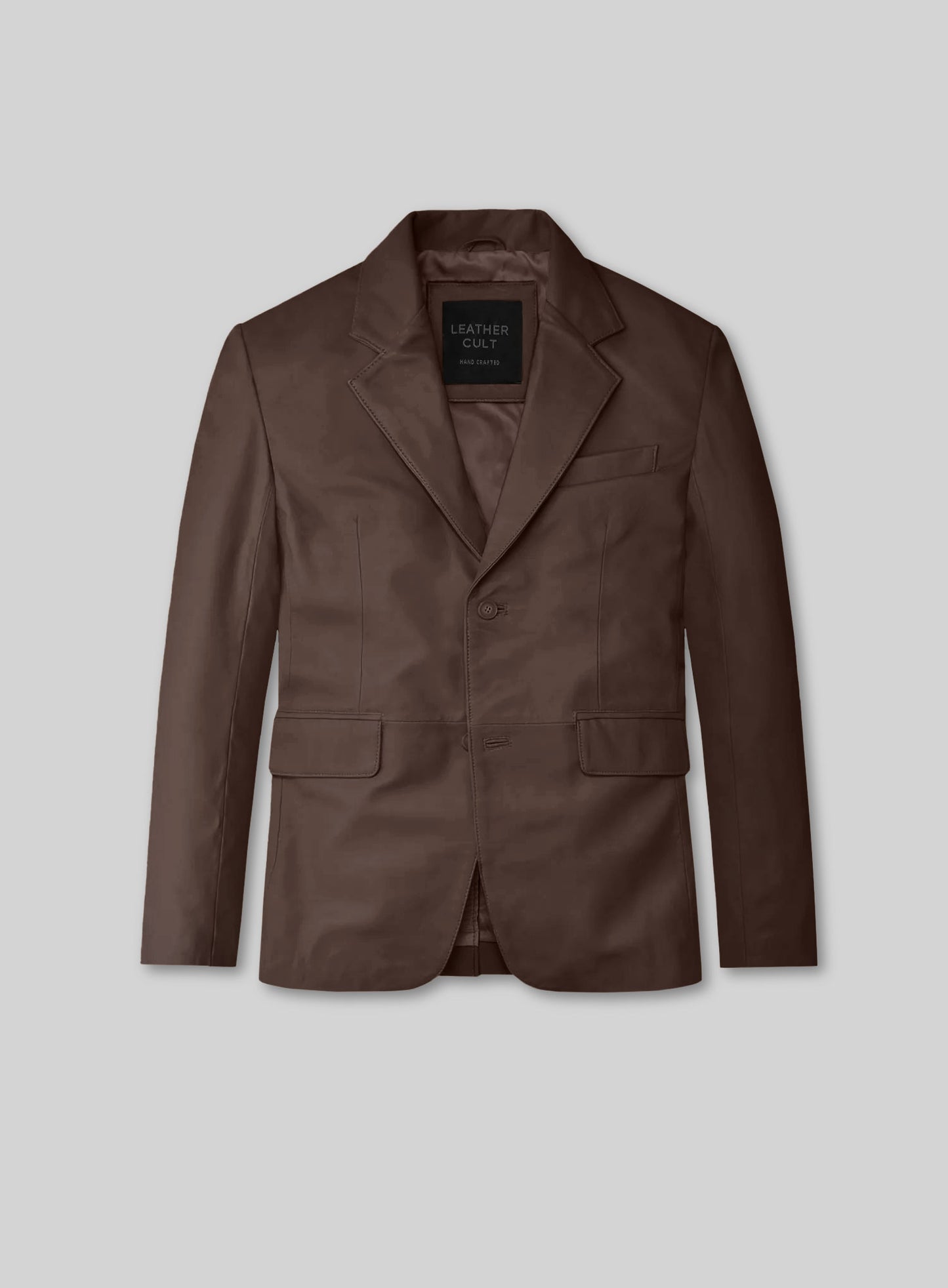 Scottish Brown Lambskin Leather Suit