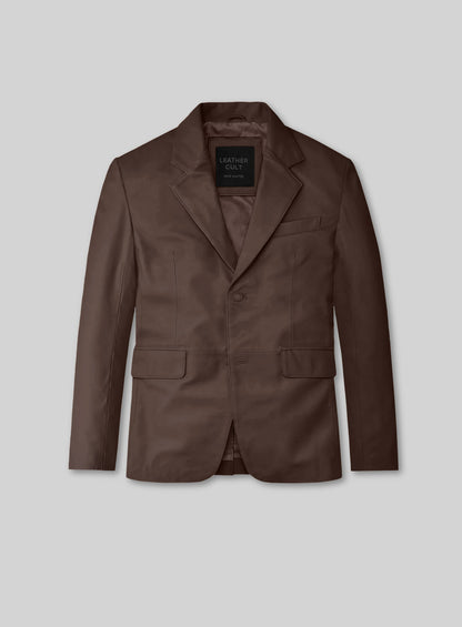 Scottish Brown Lambskin Leather Suit