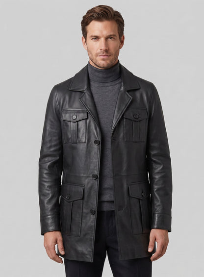 Scout Leather Trench Coat