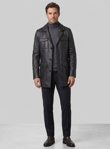 Scout Leather Trench Coat