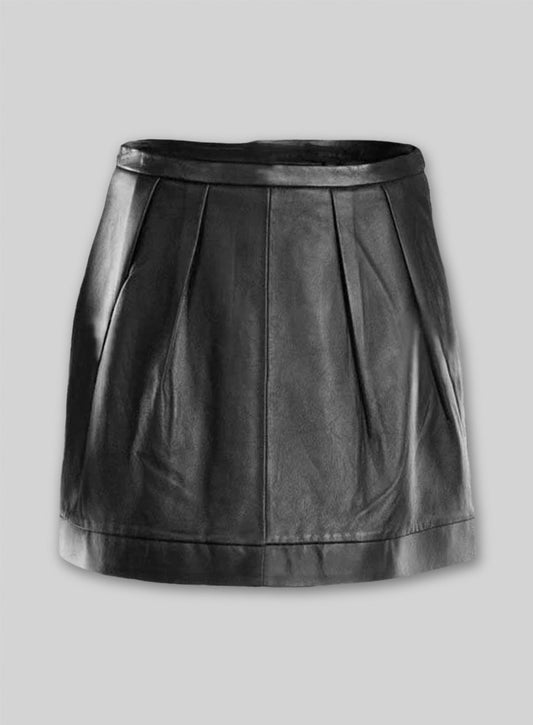 Seamed Leather Skirt - # 453