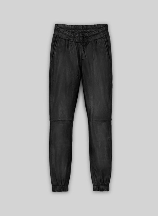 Selena Gomez Leather Joggers