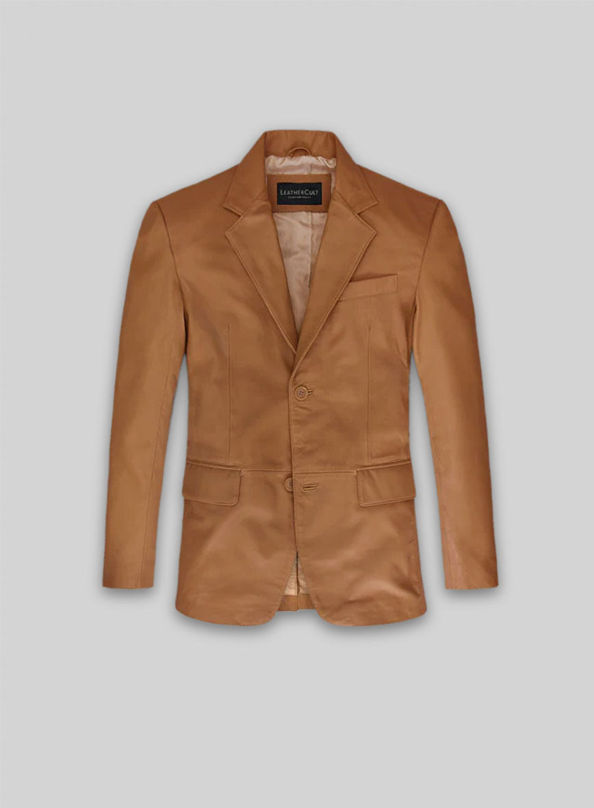 Soft Bella Brown Leather Blazer