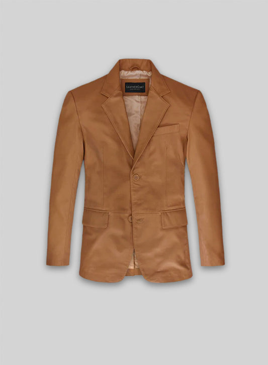 Soft Bella Brown Leather Blazer