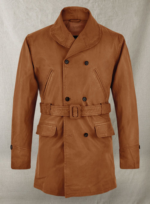 Brown Brad Pitt Legends of the Fall Leather Trench Coat - LeatherCult