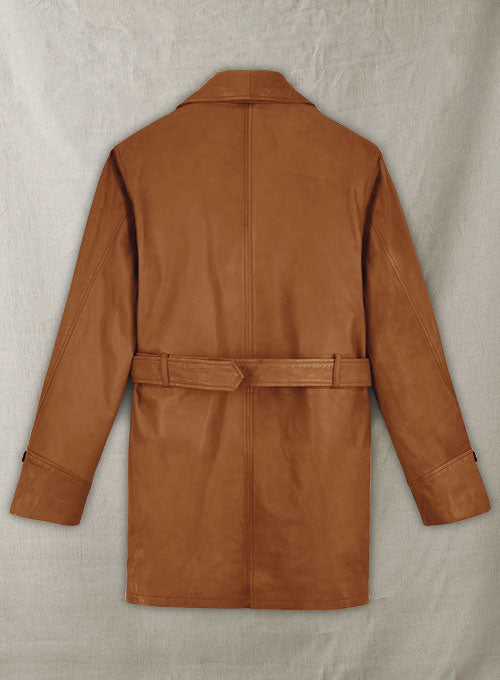 Brown Brad Pitt Legends of the Fall Leather Trench Coat - LeatherCult