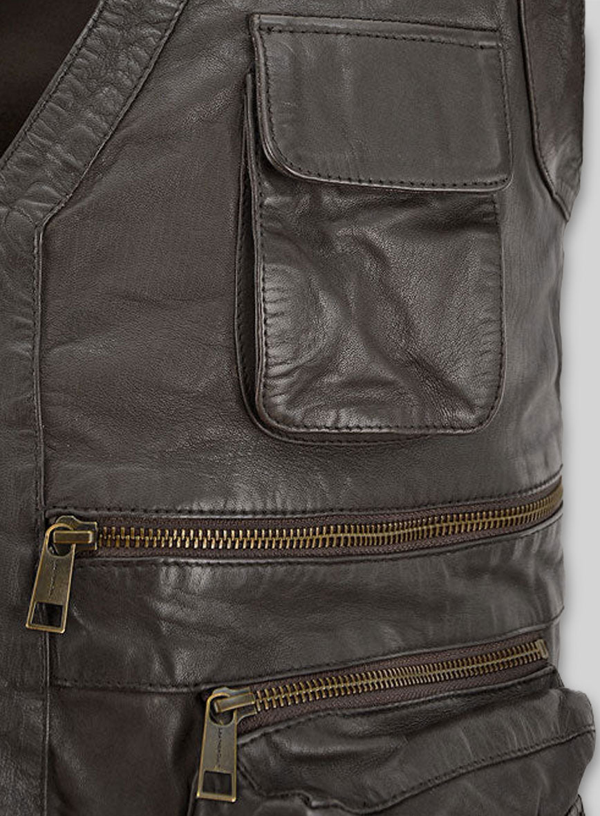 Soft Louis Brown Washed & Wax Chris Pratt Jurassic World Vest