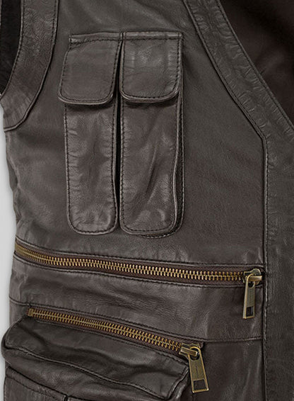 Soft Louis Brown Washed & Wax Chris Pratt Jurassic World Vest