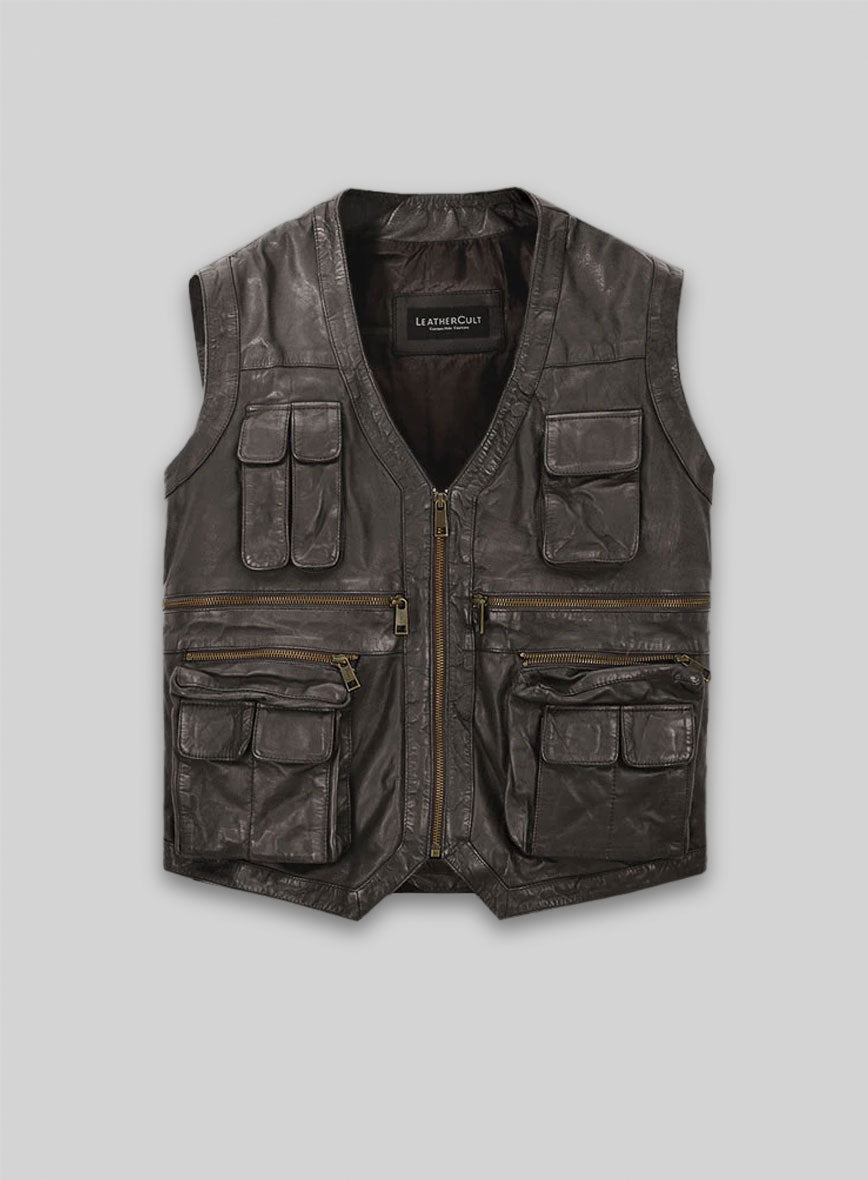 Soft Louis Brown Washed & Wax Chris Pratt Jurassic World Vest