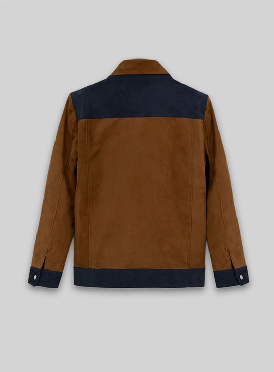 Soft Caramel Brown Suede Cristiano Ronaldo Leather Jacket #1