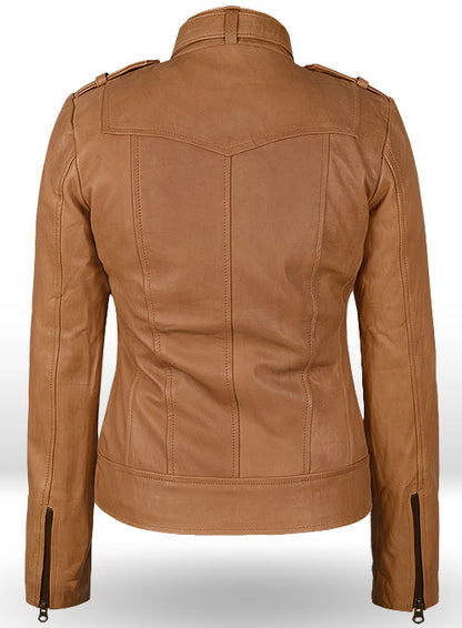 Soft Hunter Tan Washed & Wax Leather Jacket # 235 - LeatherCult