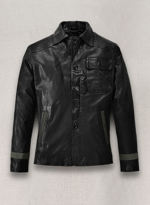 Soft Rich Black Washed & Wax Jackie Chan Leather Jacket - LeatherCult