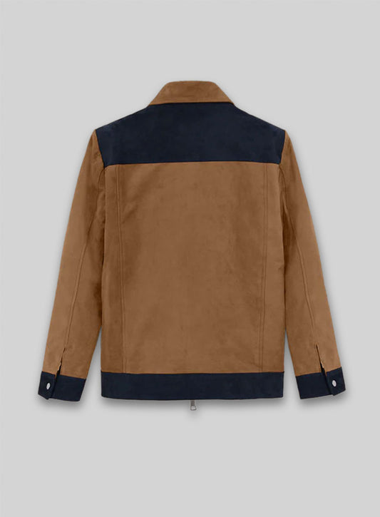 Soft Saddle Brown Suede Cristiano Ronaldo Leather Jacket #1