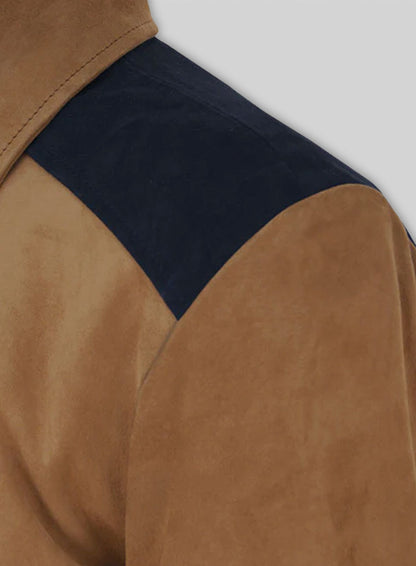 Soft Saddle Brown Suede Cristiano Ronaldo Leather Jacket #1
