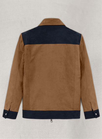 Soft Saddle Brown Suede Cristiano Ronaldo Leather Jacket #1 - LeatherCult