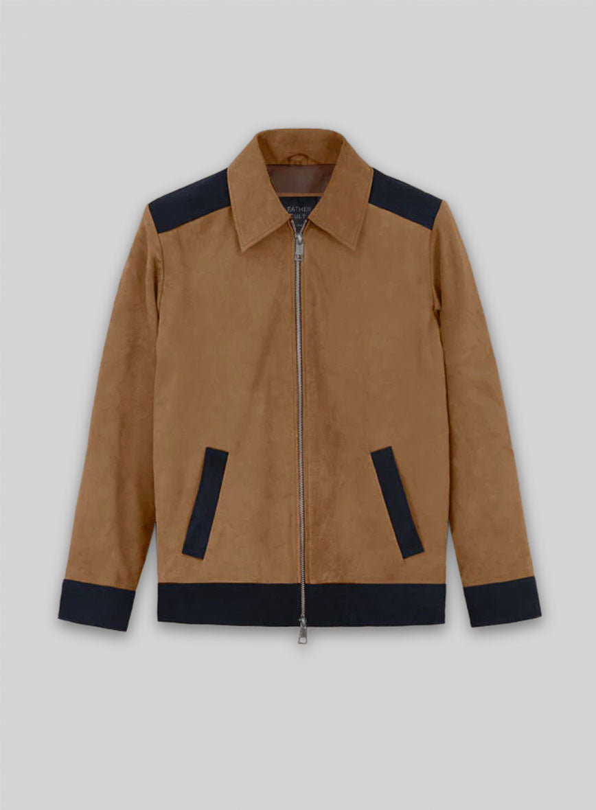 Soft Saddle Brown Suede Cristiano Ronaldo Leather Jacket #1