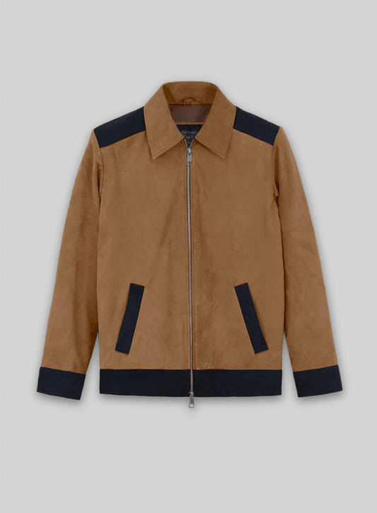 Soft Saddle Brown Suede Cristiano Ronaldo Leather Jacket #1