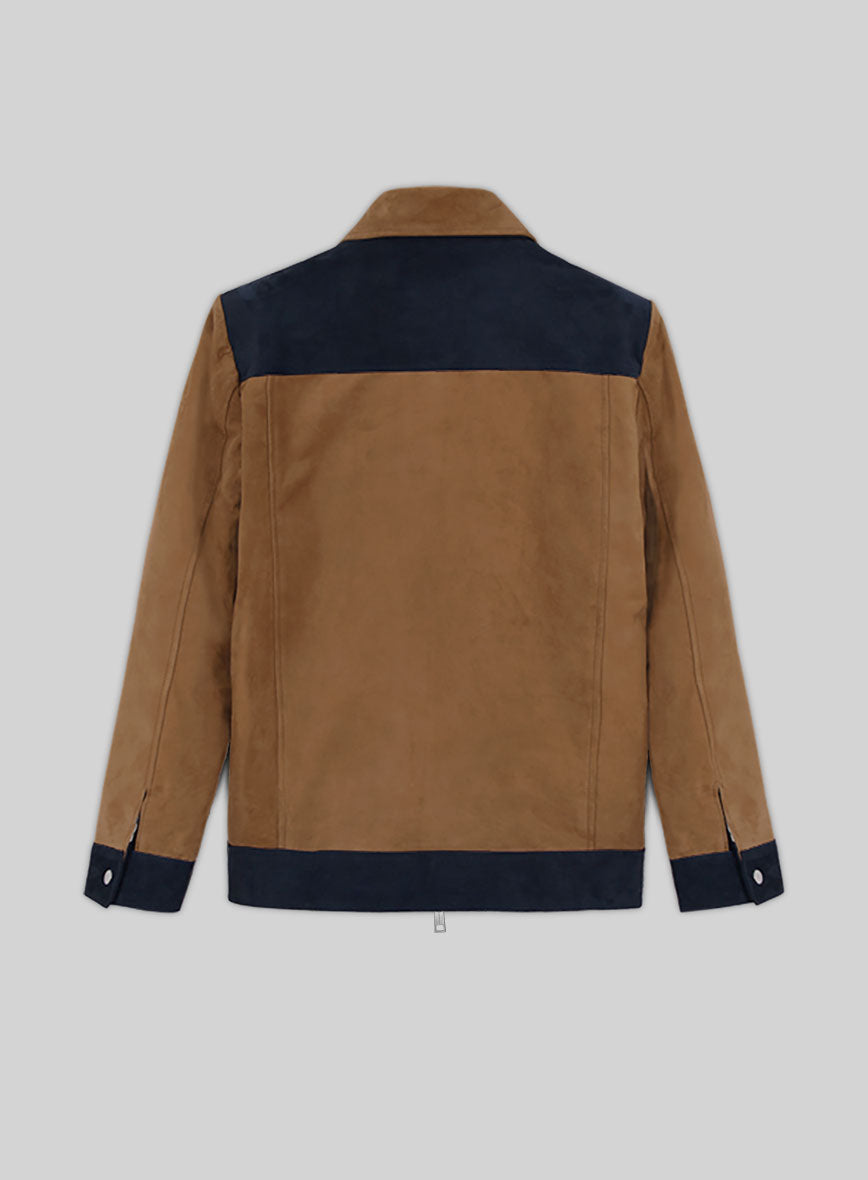 Soft Saddle Brown Suede Cristiano Ronaldo Leather Jacket #1