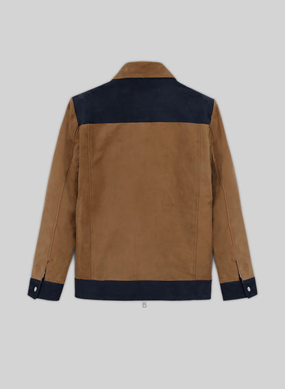 Soft Saddle Brown Suede Cristiano Ronaldo Leather Jacket #1
