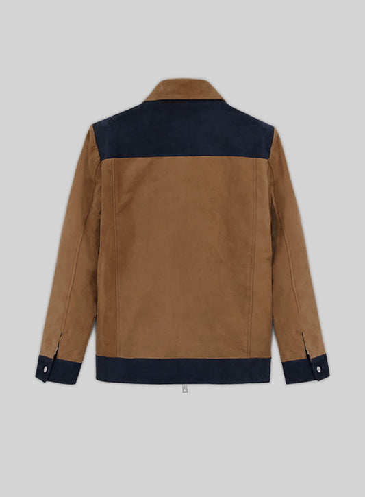 Soft Saddle Brown Suede Cristiano Ronaldo Leather Jacket #1
