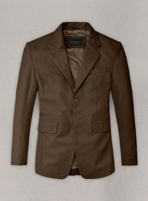 Soft Scottish Brown Leather Blazer - LeatherCult