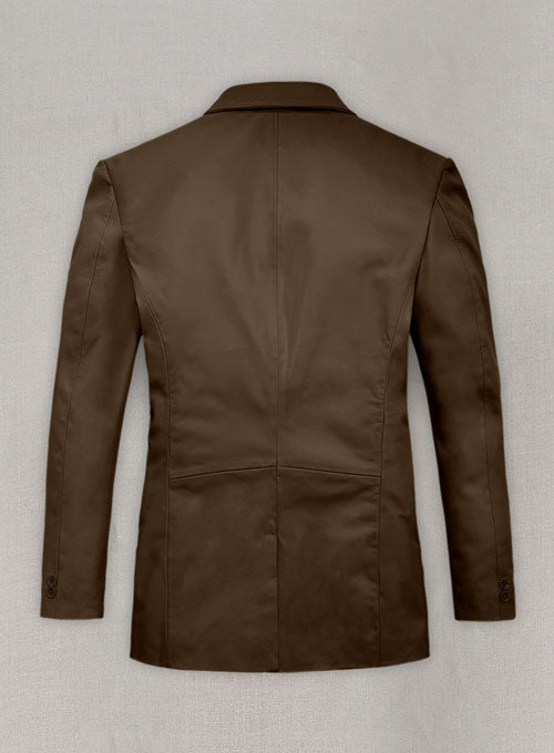 Soft Scottish Brown Leather Blazer - LeatherCult