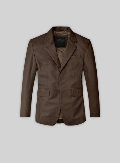 Soft Scottish Brown Leather Blazer