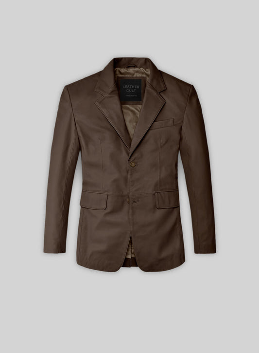 Soft Scottish Brown Leather Blazer