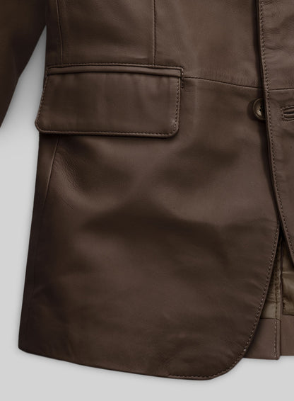 Soft Scottish Brown Leather Blazer