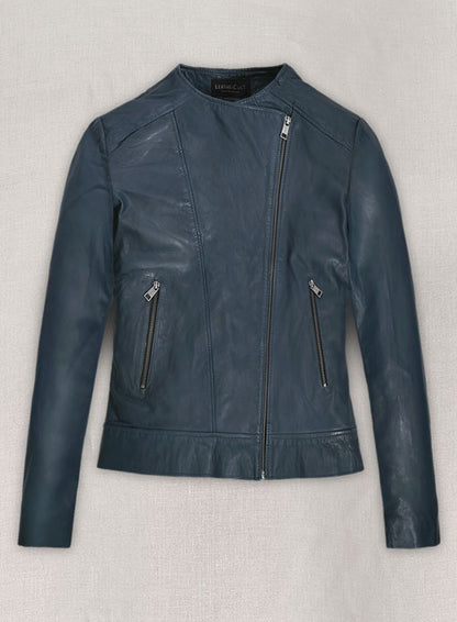 Soft Winsor Blue Washed & Wax Leather Jacket # 237 - LeatherCult